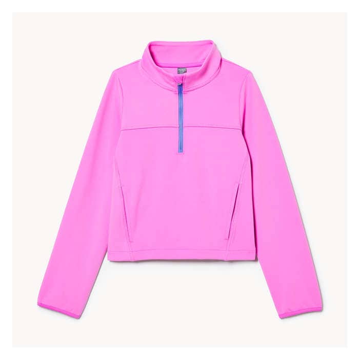 Kid Girls' Active Quarter-Zip Pullover